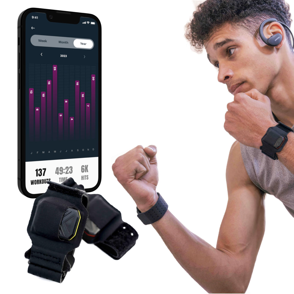 Bluetooth Boxing Punch Tracker for Speed Power and Punch Count