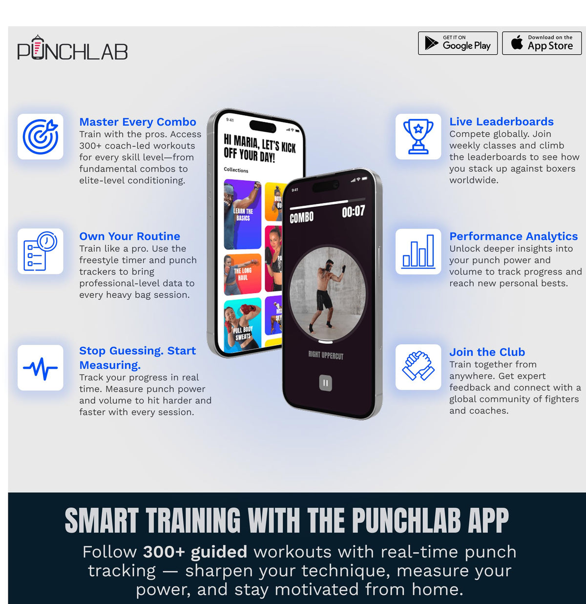 Bluetooth Boxing Punch Tracker for Speed Power and Punch Count