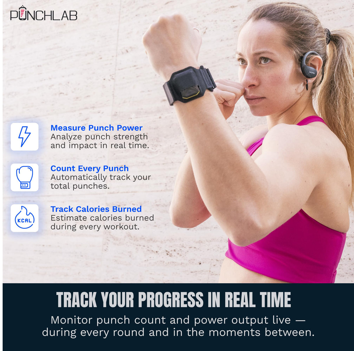 Bluetooth Boxing Punch Tracker for Speed Power and Punch Count