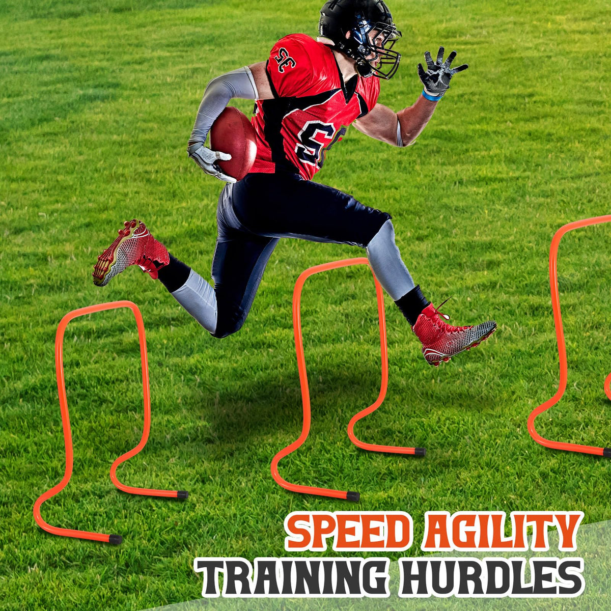 6 Piece Plyometric Hurdle Set for Speed and Agility Training