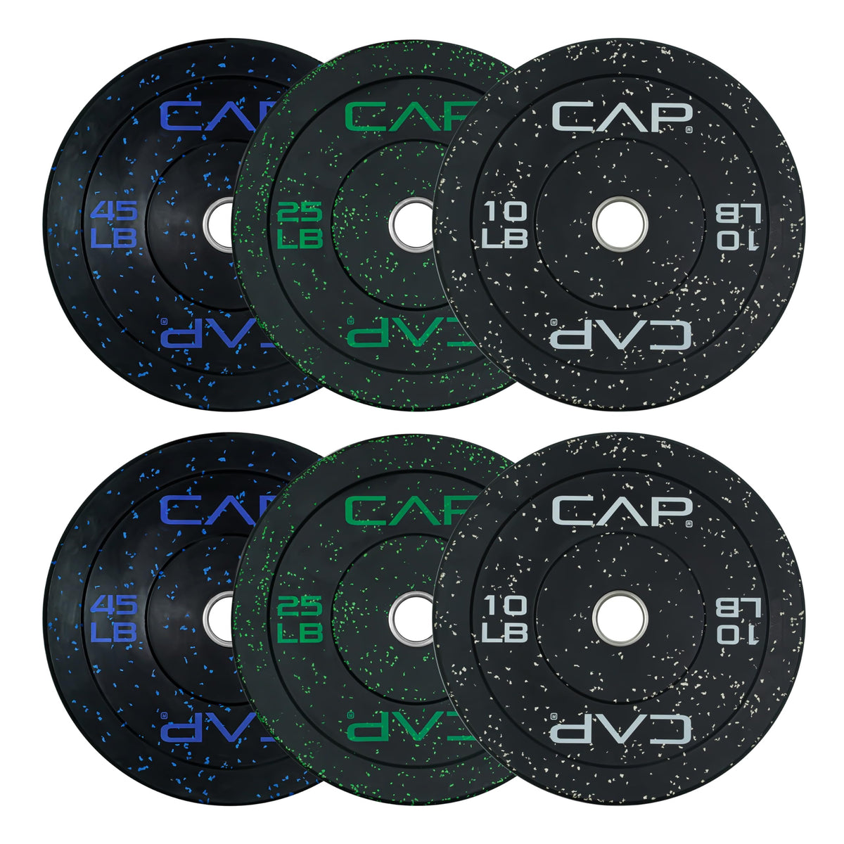 Olympic Bumper Plate Weight Set 100 to 370 lbs