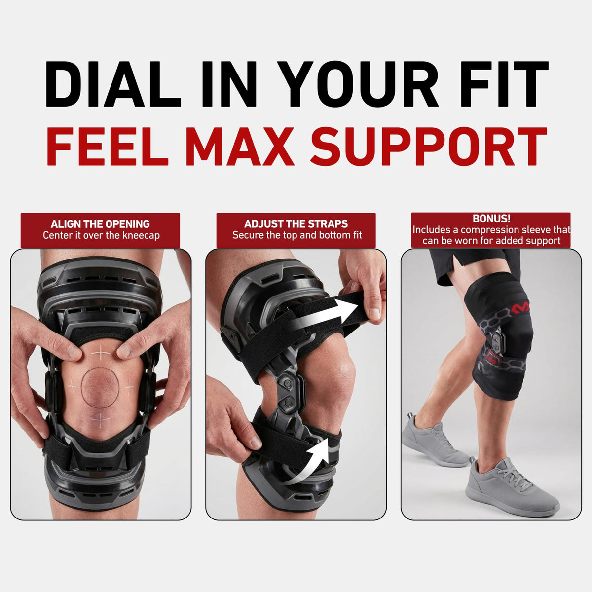 Heavy Duty Hinged Knee Brace with Side Stabilizers