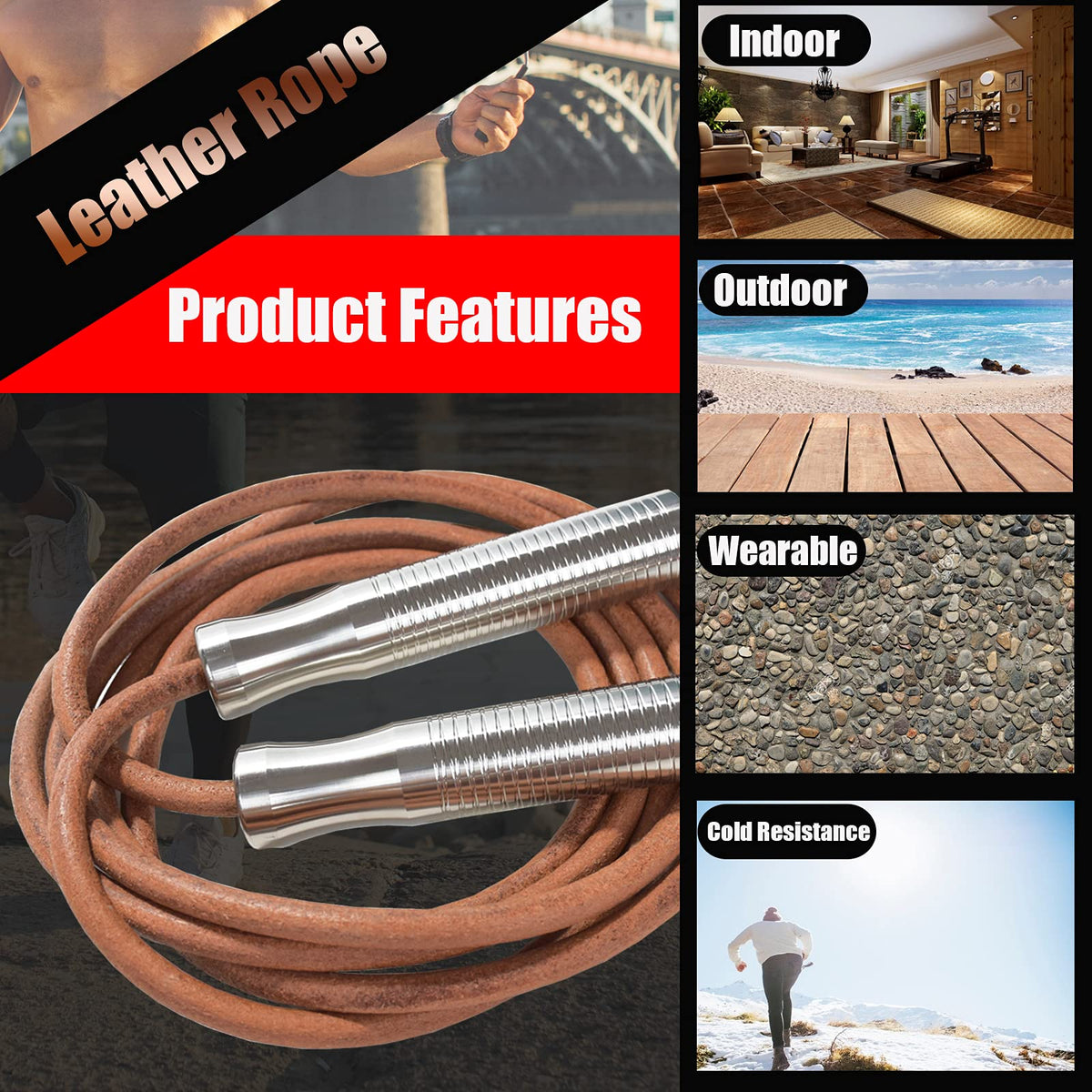 Adjustable Weighted Jump Rope for Fitness and Endurance Training