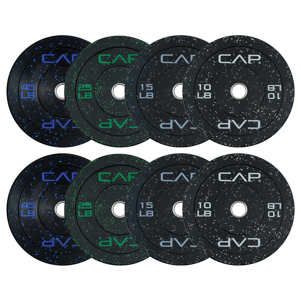 Olympic Bumper Plate Weight Set 100 to 370 lbs