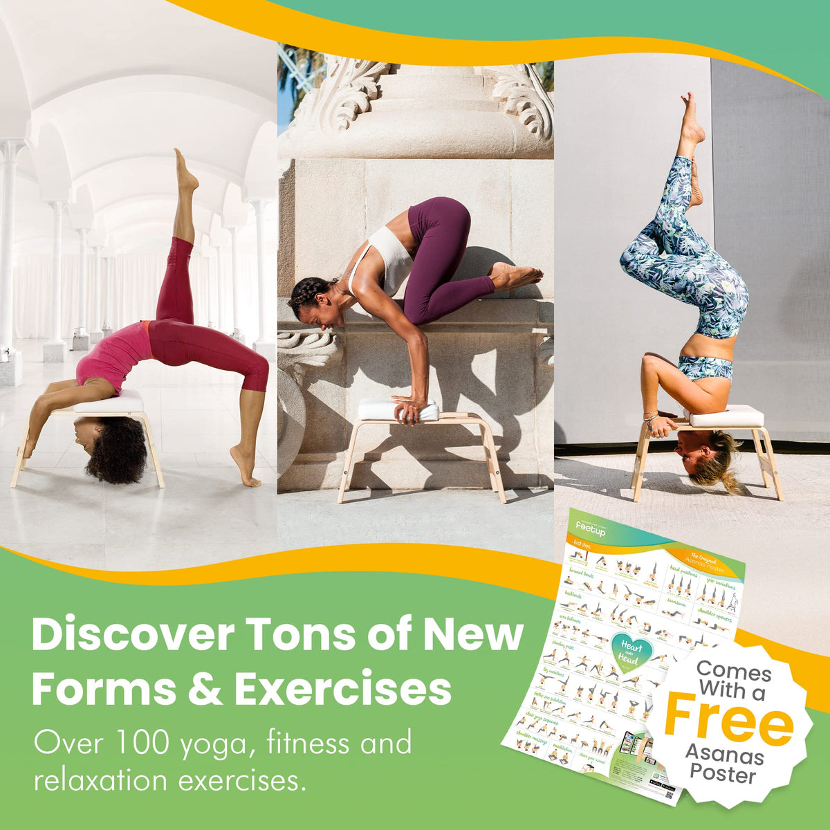 Yoga Headstand Bench for Inversion and Strength Training
