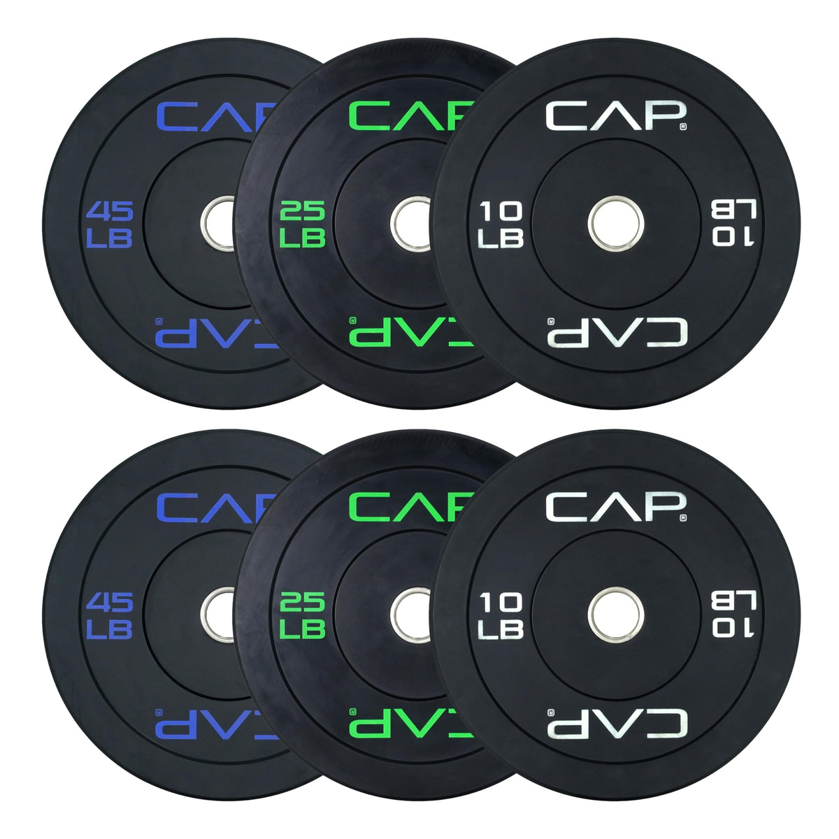 Olympic Bumper Plate Weight Set 100 to 370 lbs