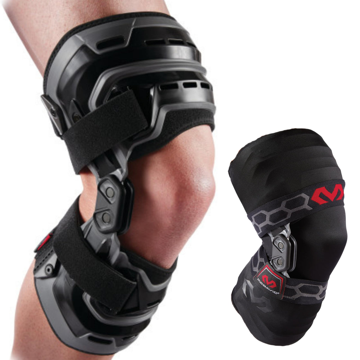 Heavy Duty Hinged Knee Brace with Side Stabilizers