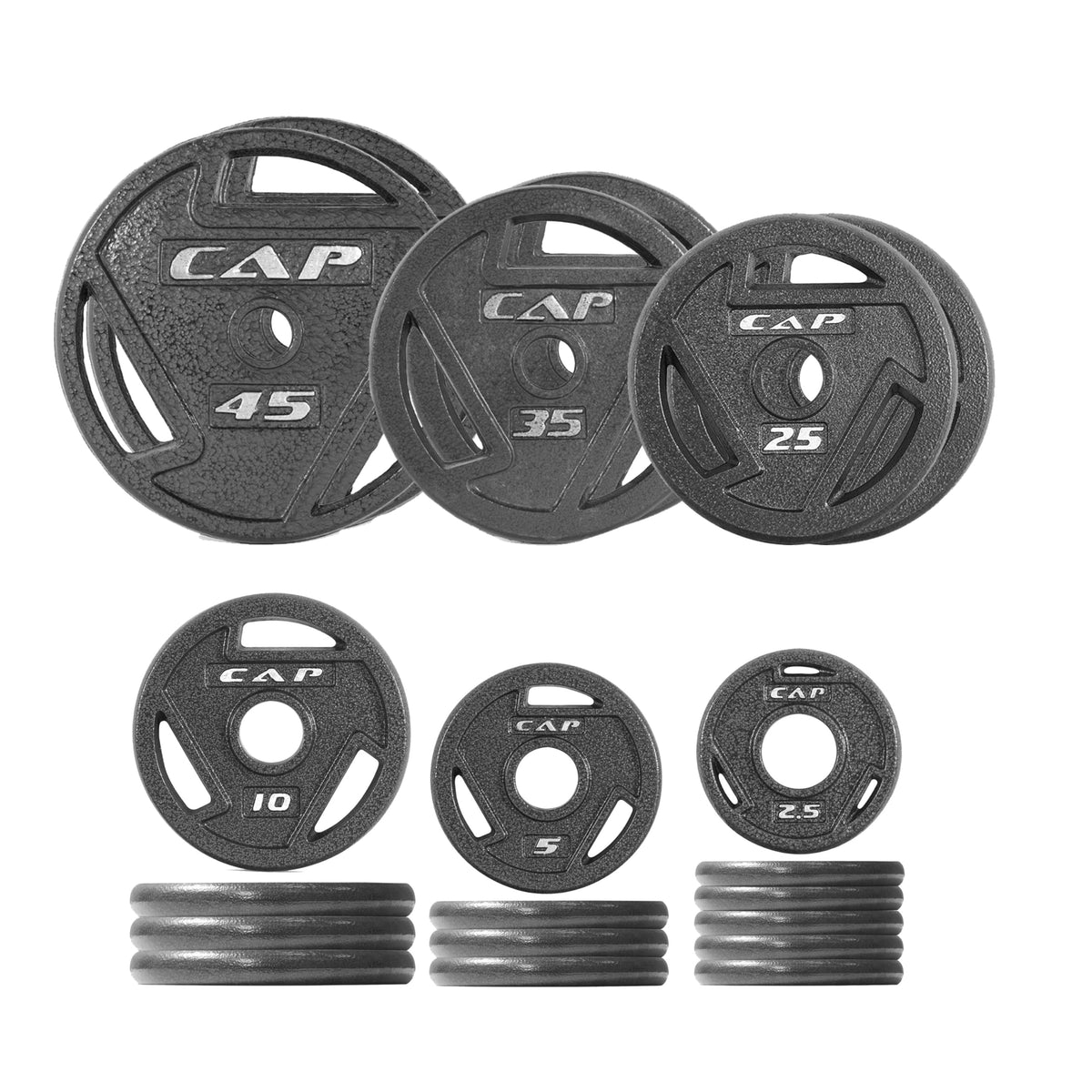 Olympic Cast Iron Weight Plate Set 75 to 285 lbs