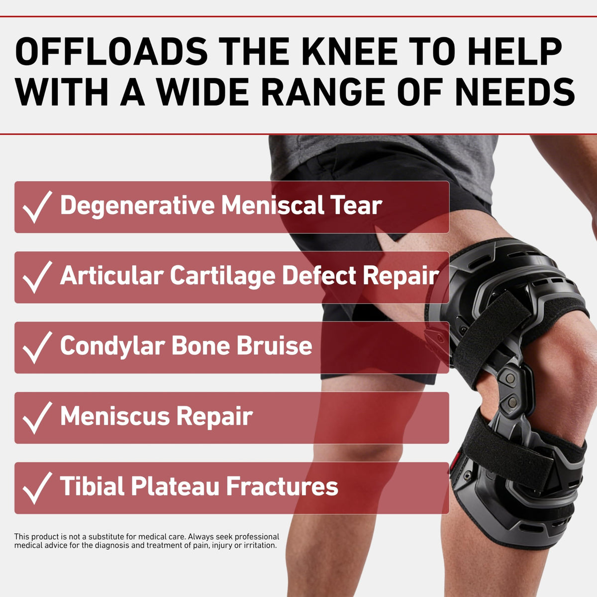 Heavy Duty Hinged Knee Brace with Side Stabilizers