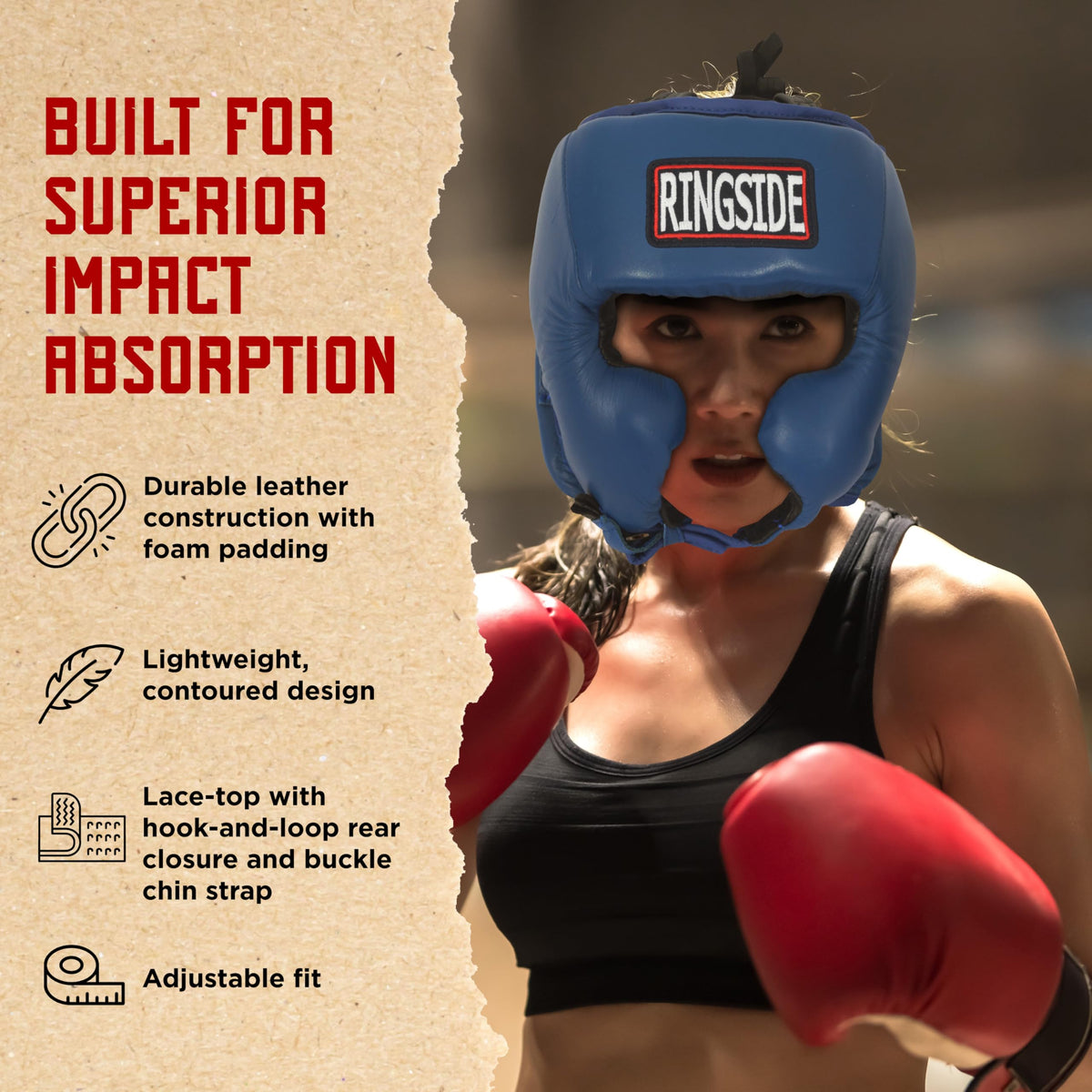 Boxing Muay Thai MMA Sparring Headgear with Cheek Protection