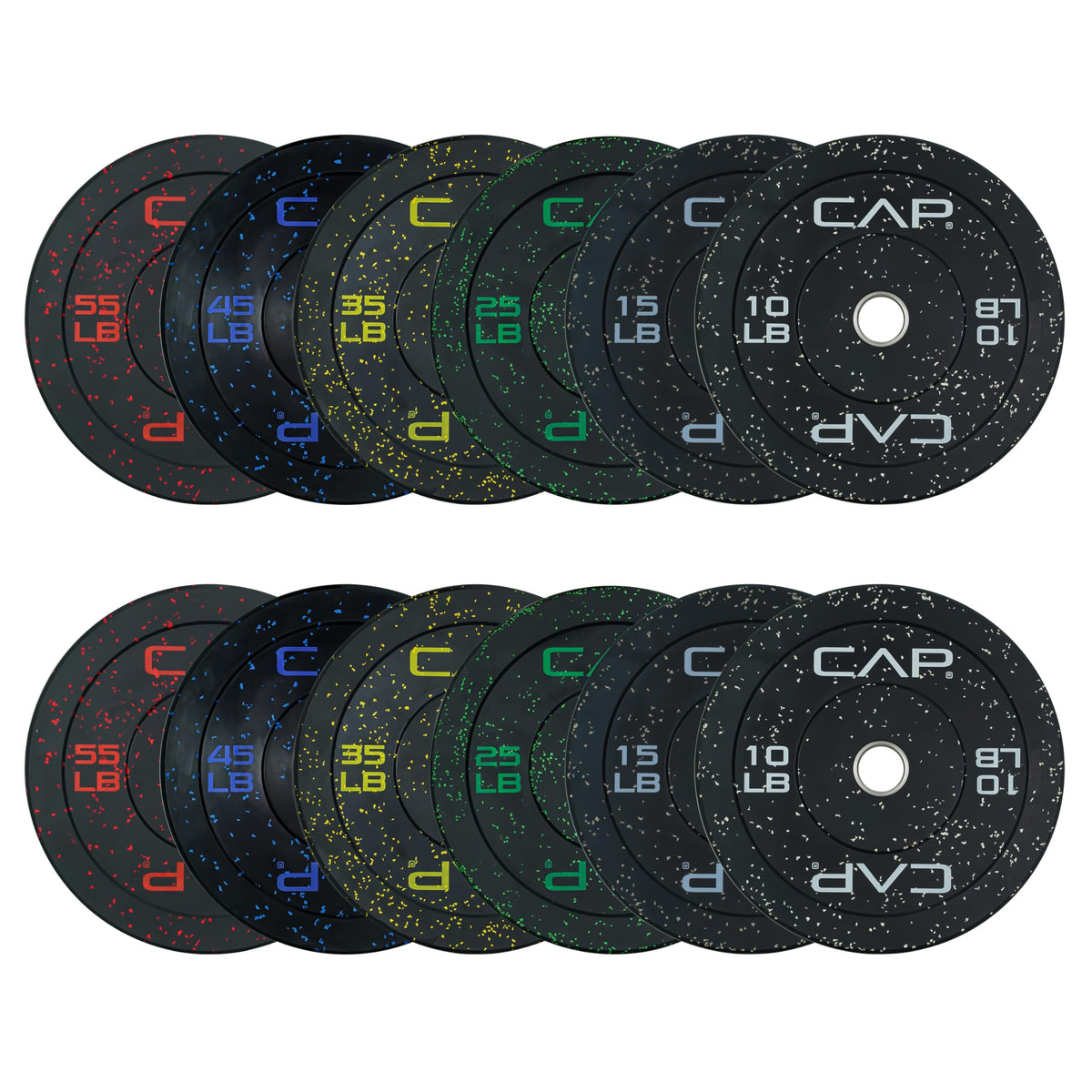 Olympic Bumper Plate Weight Set 100 to 370 lbs