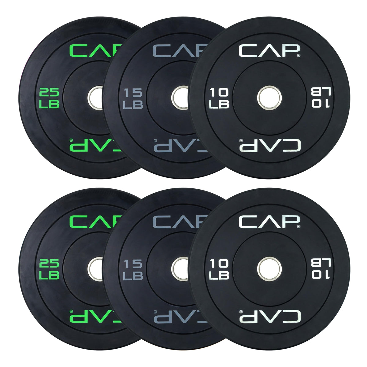 Olympic Bumper Plate Weight Set 100 to 370 lbs