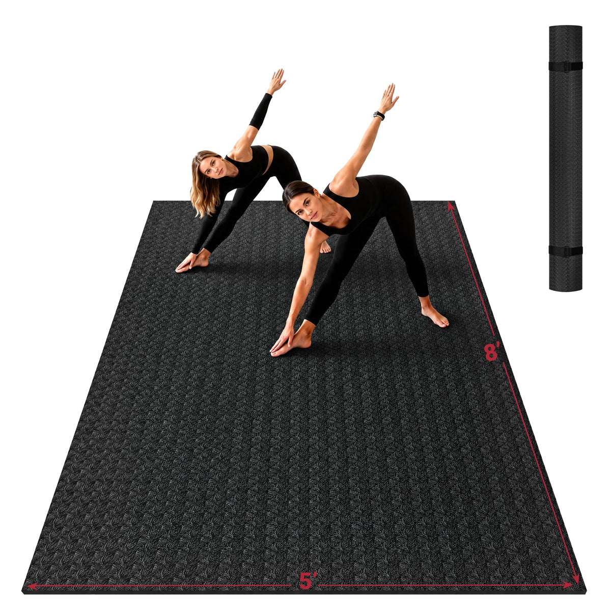 Extra Large Yoga Mat 6mm Thick for Home Fitness Training