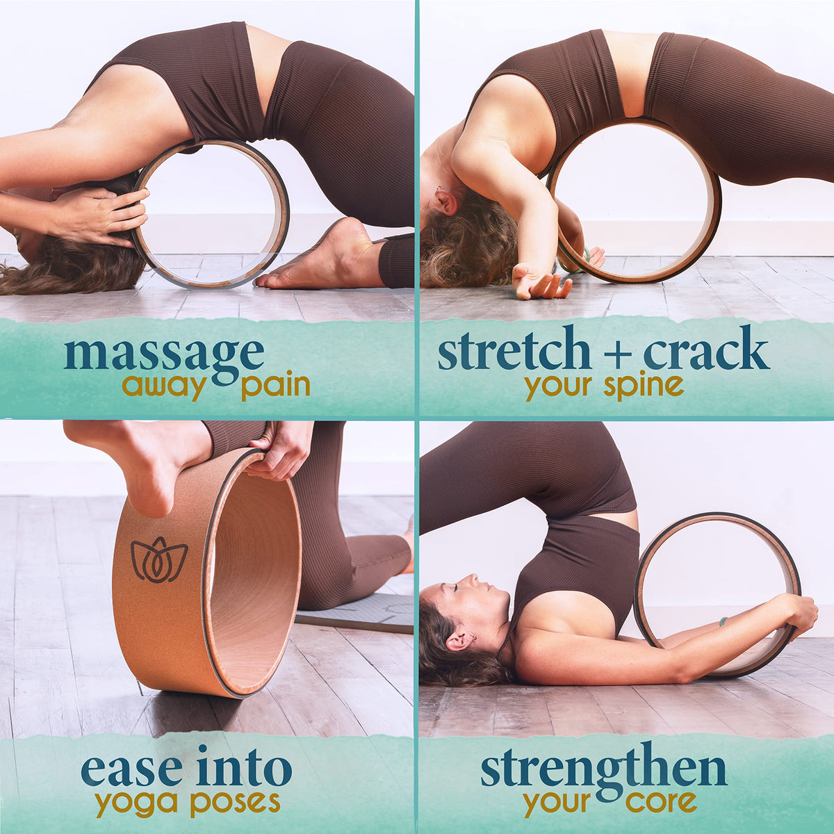 3 Piece Yoga Wheel Set for Back Stretching and Flexibility