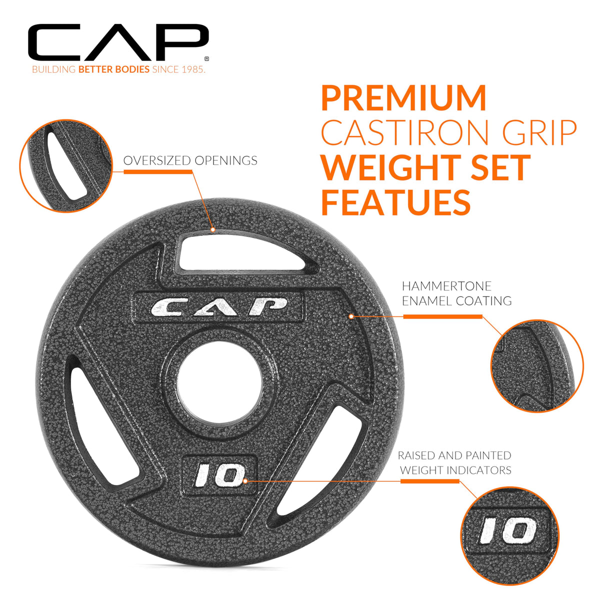 Olympic Cast Iron Weight Plate Set 75 to 285 lbs