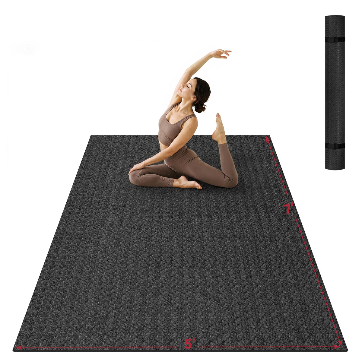 Extra Large Yoga Mat 6mm Thick for Home Fitness Training