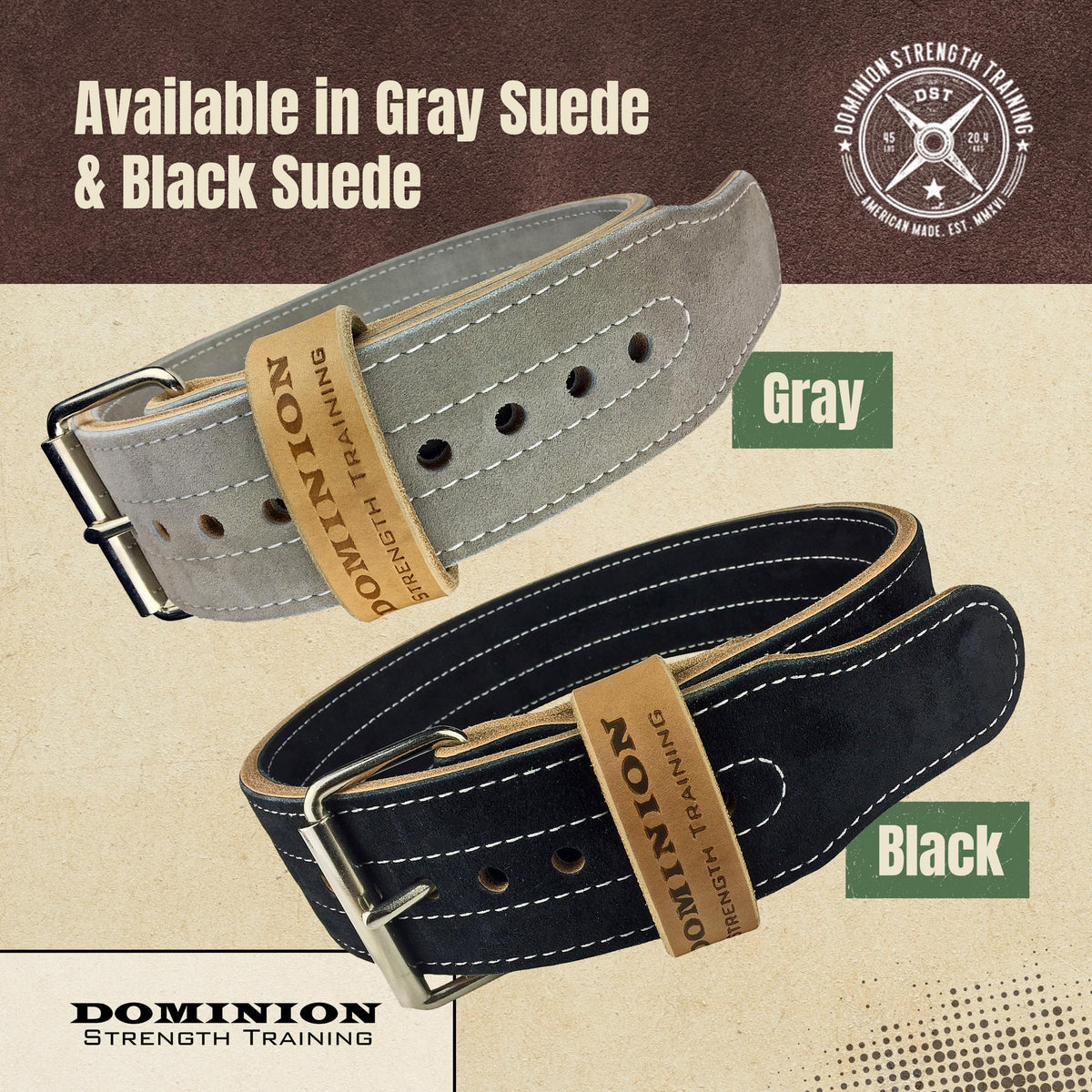 3 Inch Suede Weightlifting Belt for Powerlifting Support